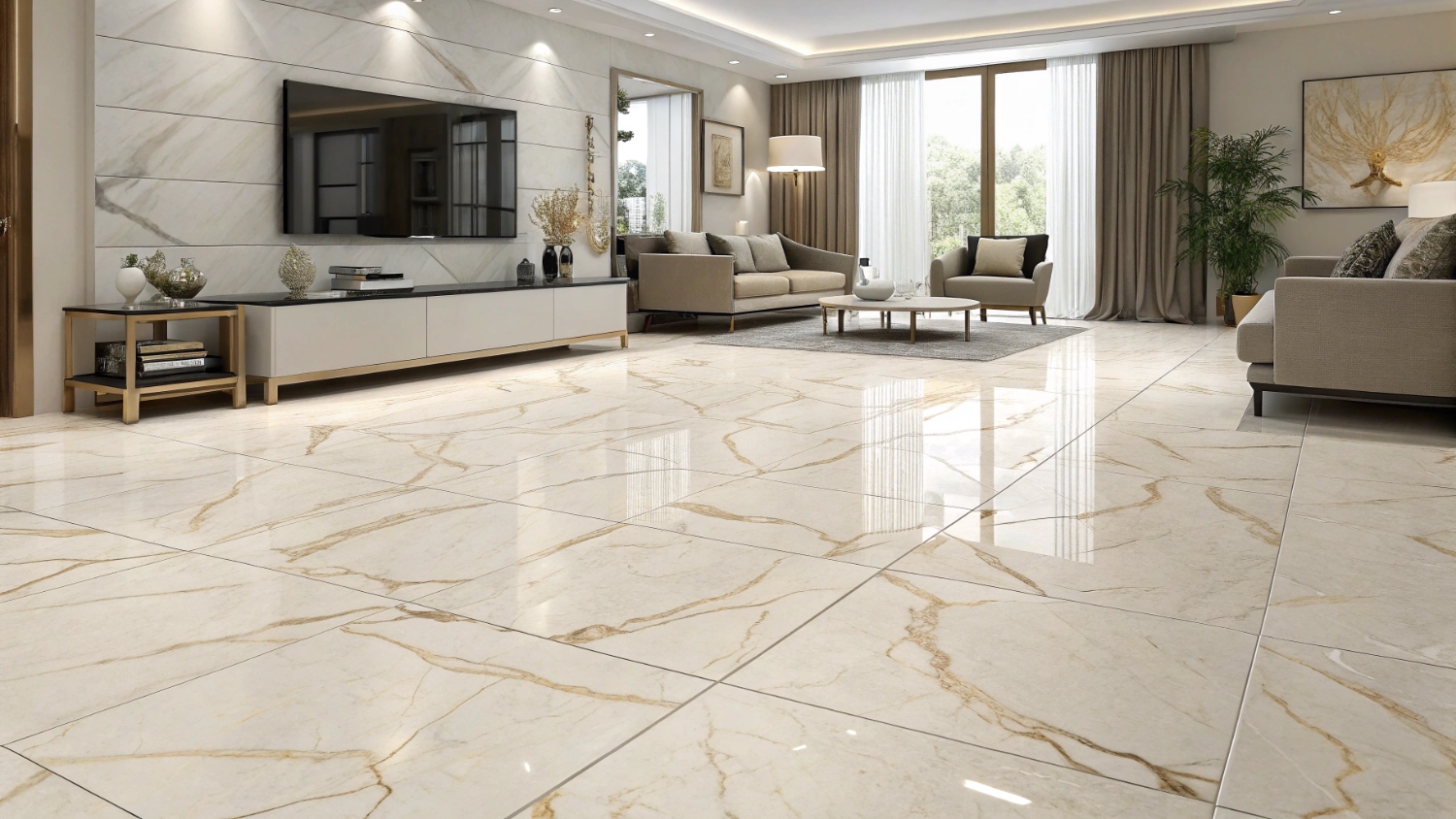 Керамическая плитка и керамогранит под гранит: роскошь натурального камня